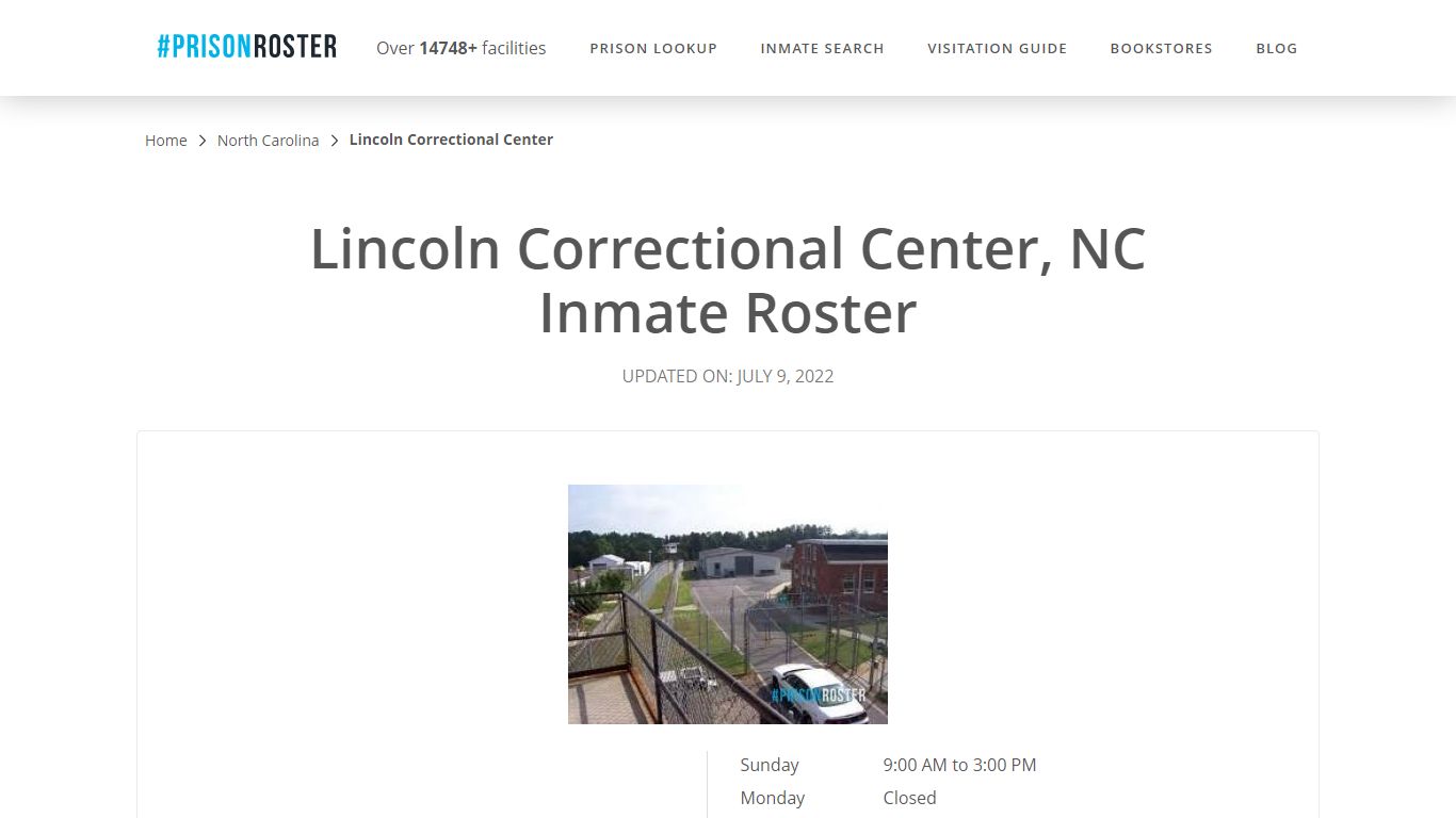 Lincoln Correctional Center, NC Inmate Roster - Prisonroster